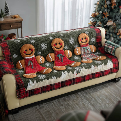 Gingerbread Quilted Sofa Cover GFTONT4792