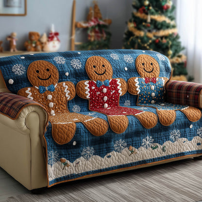 Gingerbread Quilted Sofa Cover GFTONT4793
