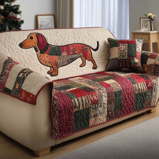 Dachshund Quilted Sofa Cover GFTONT4805