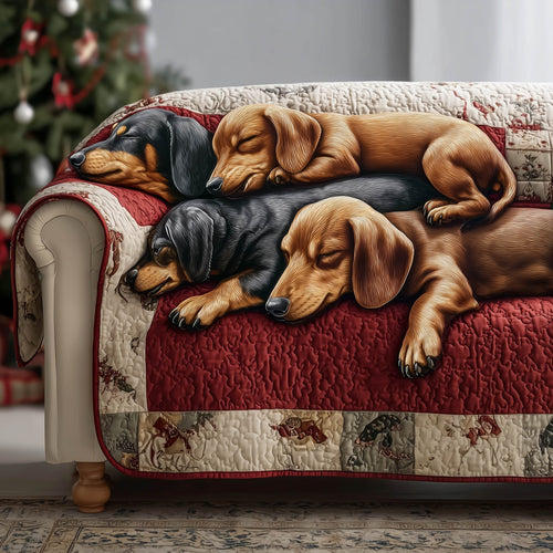 Puppies Snoore Quilted Sofa Cover GFTONT4806