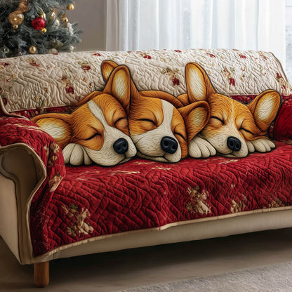 Adorable Corgi Quilted Sofa Cover GFTONT4818