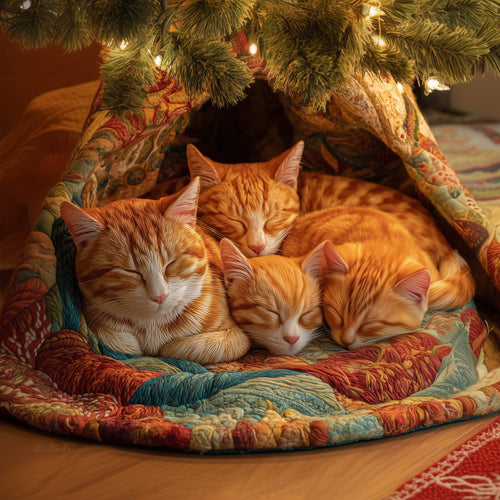 Adorable Cat Quilted Tree Skirt GFTONT4820