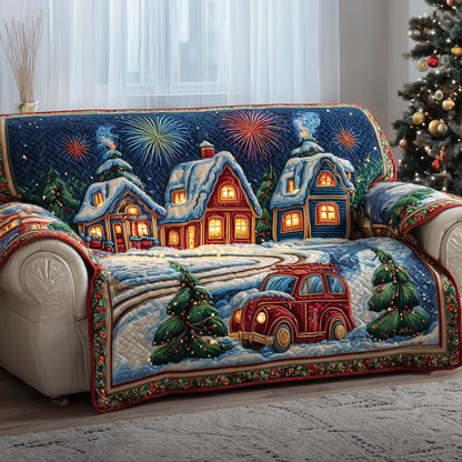 Festive Village Quilted Sofa Cover GFTONT4828