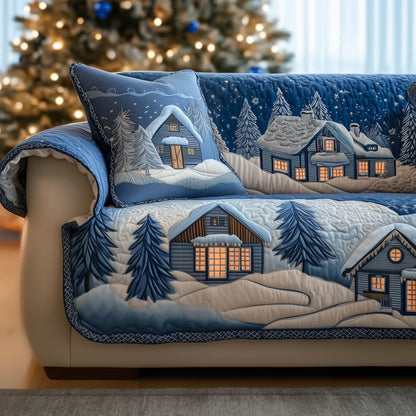 Winter Town Quilted Sofa Cover GFTONT4830