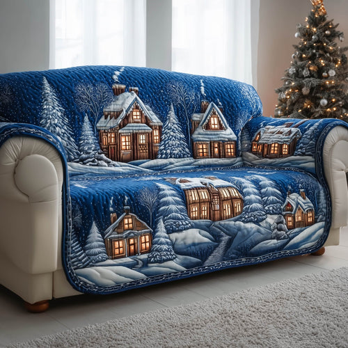 Winter Town Quilted Sofa Cover GFTONT4832