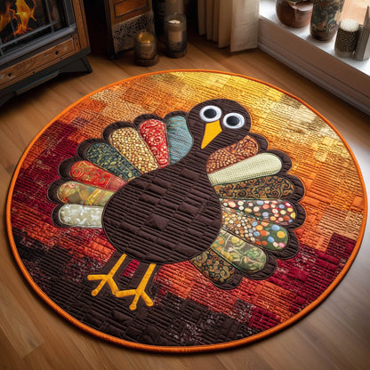 Rustic Turkey Quilted Round Mat GFTONT4837