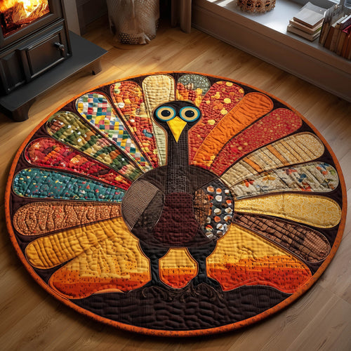 Rustic Turkey Quilted Round Mat GFTONT4838