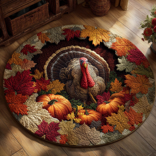 Harvest Turkey Quilted Round Mat GFTONT4839