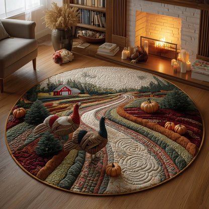 Harvest Turkey Quilted Round Mat GFTONT4840