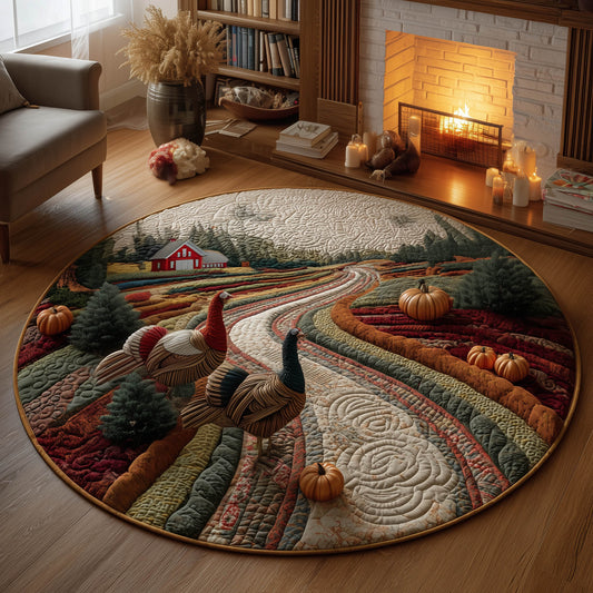 Harvest Turkey Quilted Round Mat GFTONT4840