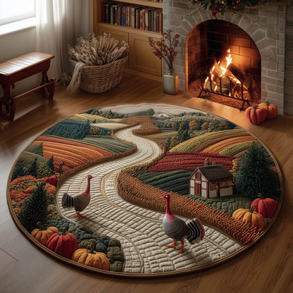 Harvest Turkey Quilted Round Mat GFTONT4841