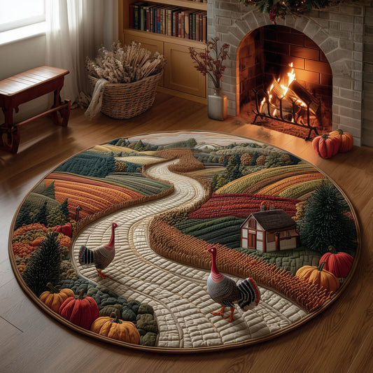 Harvest Turkey Quilted Round Mat GFTONT4841