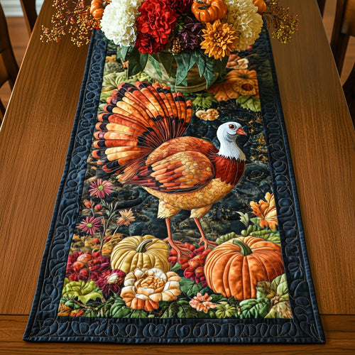 Thanksgiving Turkey Quilted Table Runner GFTONT4844