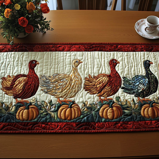 Harvest Turkey Quilted Table Runner GFTONT4846