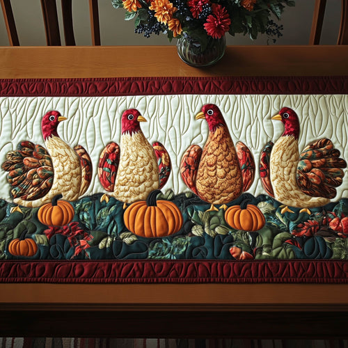 Harvest Turkey Quilted Table Runner GFTONT4847