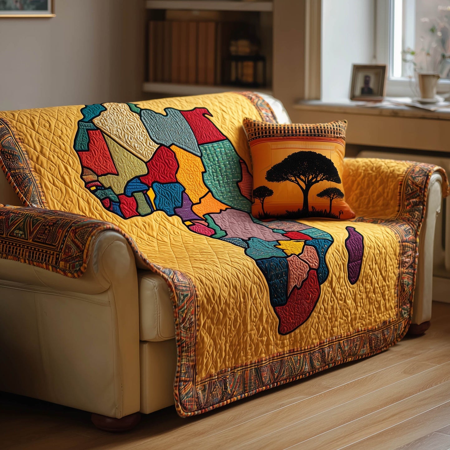 African Dream Quilted Sofa Cover GFTONT4851