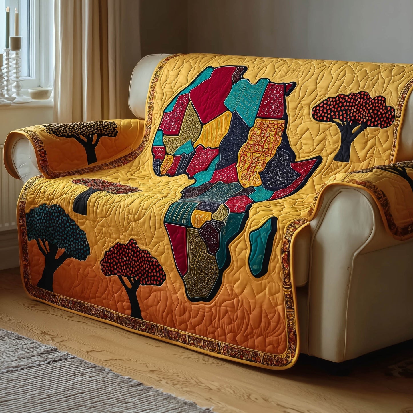African Dream Quilted Sofa Cover GFTONT4852