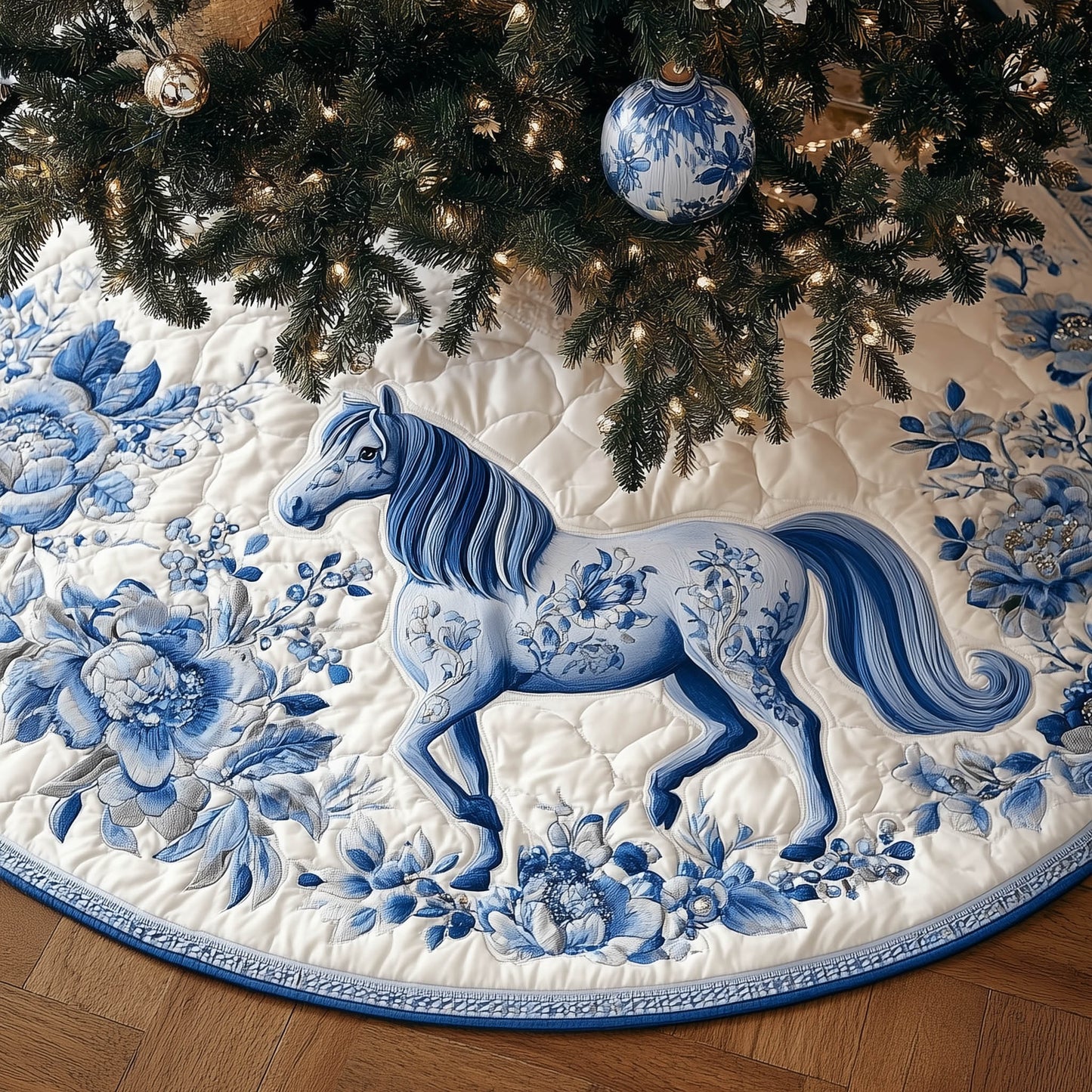 Horse Quilted Tree Skirt GFTONT4854
