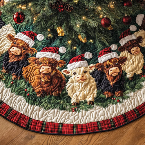 Festive Cow Quilted Tree Skirt GFTONT4858
