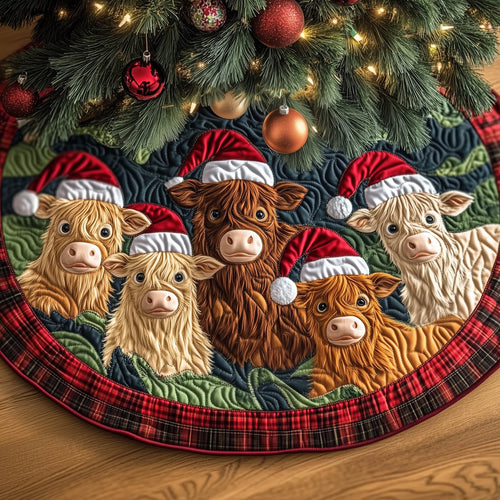 Festive Cow Quilted Tree Skirt GFTONT4859