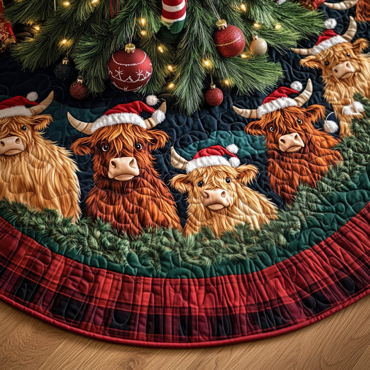 Festive Cow Quilted Tree Skirt GFTONT4860