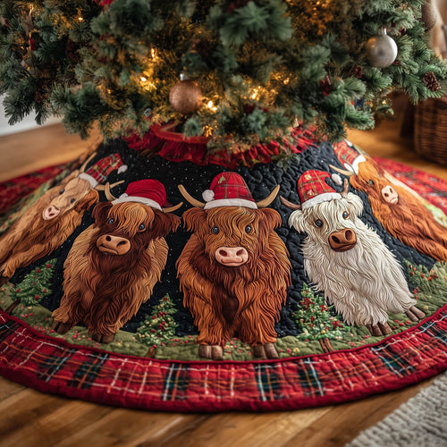Festive Cow Quilted Tree Skirt GFTONT4861