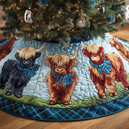 Highland Cow Quilted Tree Skirt GFTONT4863
