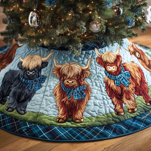 Highland Cow Quilted Tree Skirt GFTONT4863