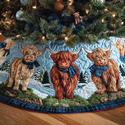 Highland Cow Quilted Tree Skirt GFTONT4864