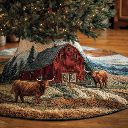 Highland Cow Quilted Tree Skirt GFTONT4865