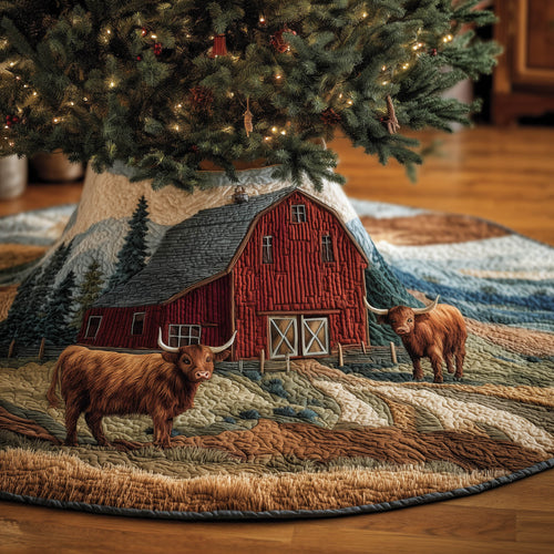 Highland Cow Quilted Tree Skirt GFTONT4865