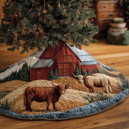 Peaceful Barn Quilted Tree Skirt GFTONT4867
