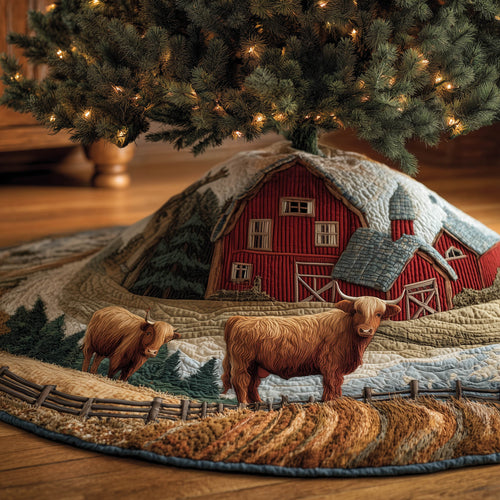 Peaceful Barn Quilted Tree Skirt GFTONT4868