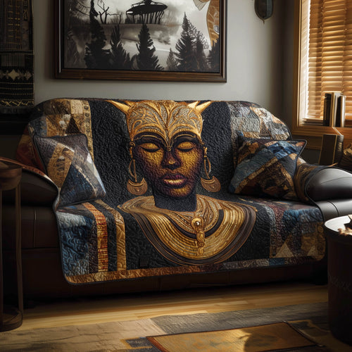 Golden Queen Quilted Sofa Cover GFTONT4877