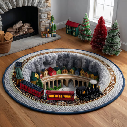 Festive Express Quilted Round Mat GFTONT4884