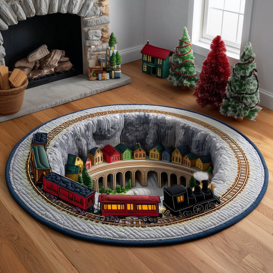Festive Express Quilted Round Mat GFTONT4884