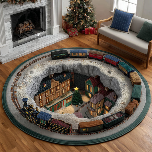 Festive Express Quilted Round Mat GFTONT4885