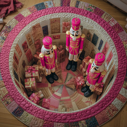 Festive Nutcrackers Quilted Round Mat GFTONT4898