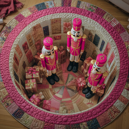 Festive Nutcrackers Quilted Round Mat GFTONT4898