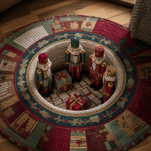 Festive Nutcrackers Quilted Round Mat GFTONT4900