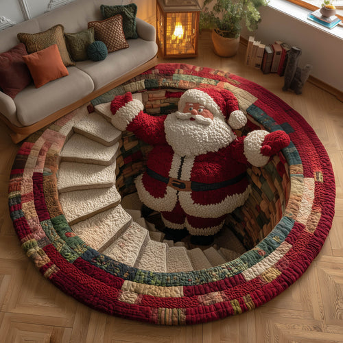 Santa Workshop Quilted Round Mat GFTONT4910