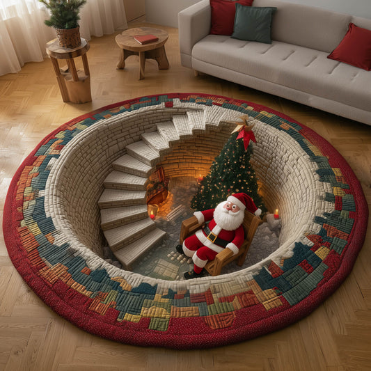 Santa Workshop Quilted Round Mat GFTONT4911