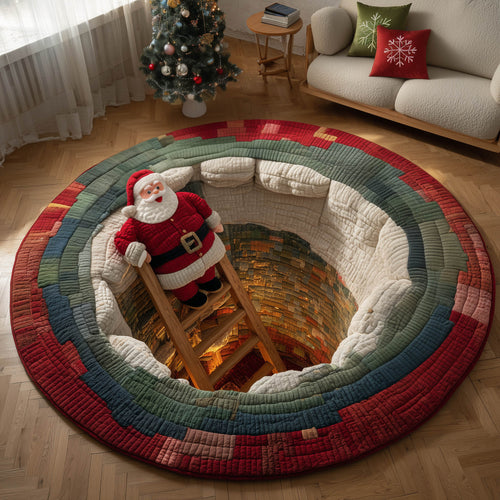 Jolly Santa Quilted Round Mat GFTONT4913