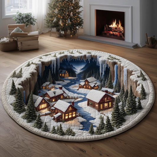 Snow Village Quilted Round Mat GFTONT4918