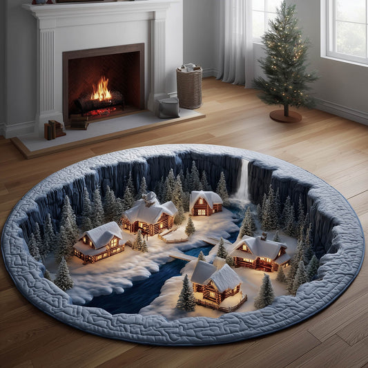 Snow Village Quilted Round Mat GFTONT4919