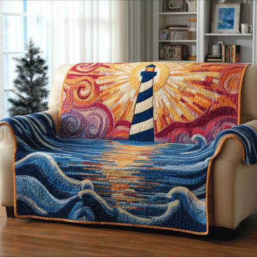 Coastal Lighthouse Quilted Sofa Cover GFTONT4925