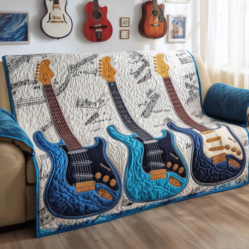Melodic Guitar Quilted Sofa Cover GFTONT4940