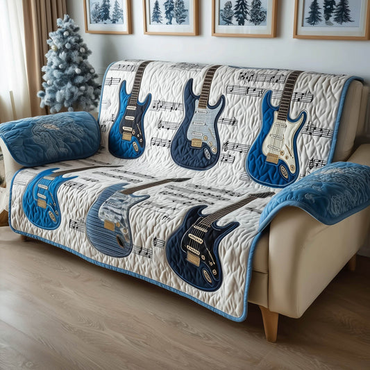 Melodic Guitar Quilted Sofa Cover GFTONT4941