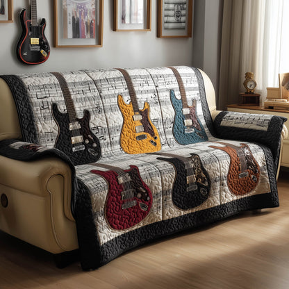 Guitar Harmony Quilted Sofa Cover GFTONT4945