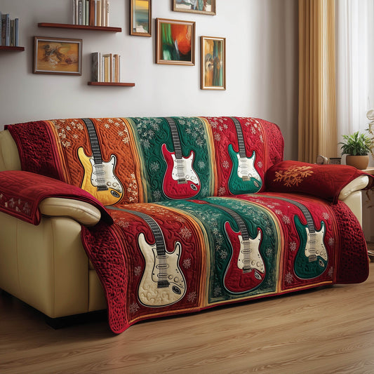 Christmas Harmony Quilted Sofa Cover GFTONT4947